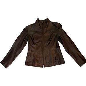 Cole Haan Dark Brown Leather Jacket